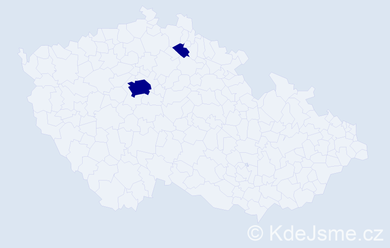 Jméno: 'Xuewei', počet výskytů 2 v celé ČR