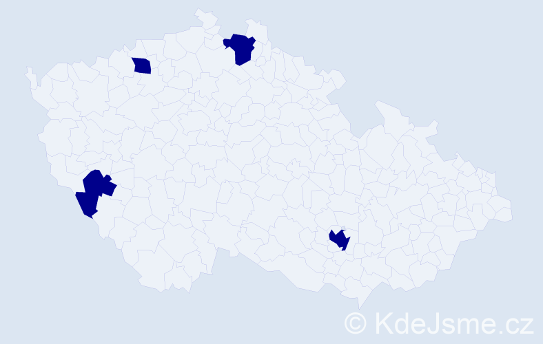 Jméno: 'Luy', počet výskytů 4 v celé ČR