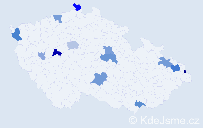 Jméno: 'Thi Dinh', počet výskytů 18 v celé ČR