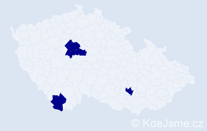 Jméno: 'Vian', počet výskytů 5 v celé ČR