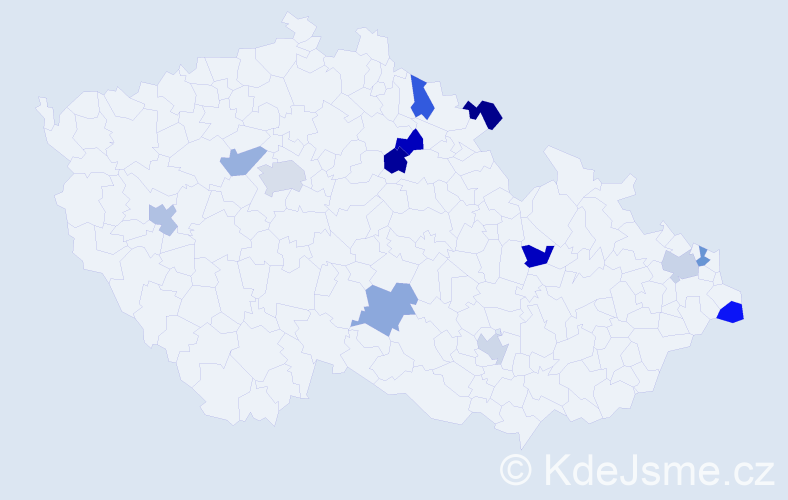 Jméno: 'Anna Magdaléna', počet výskytů 14 v celé ČR