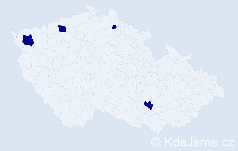 Jméno: 'Josef Alexandr', počet výskytů 4 v celé ČR