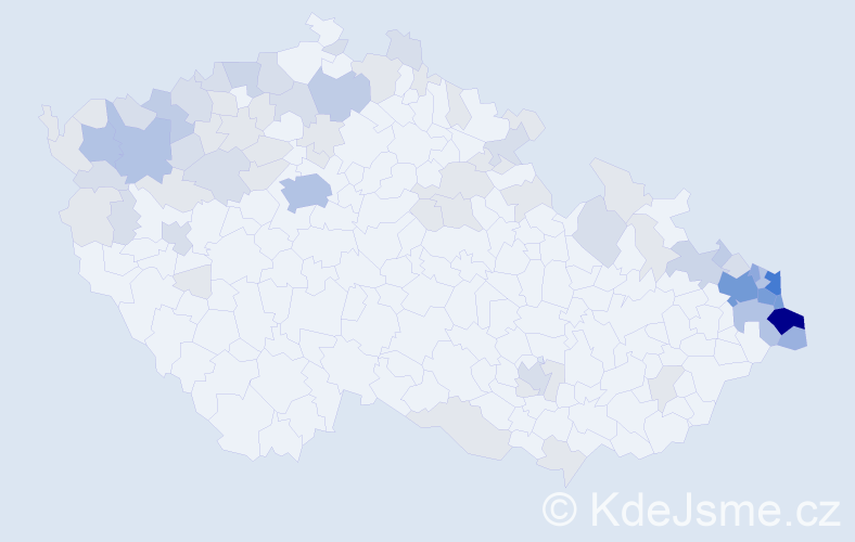 Jméno: 'Lidie', počet výskytů 218 v celé ČR
