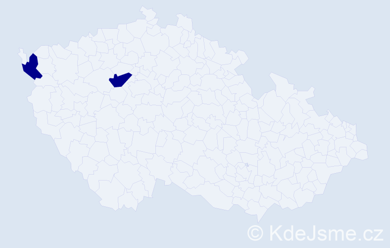 Jméno: 'Tien Hong', počet výskytů 2 v celé ČR