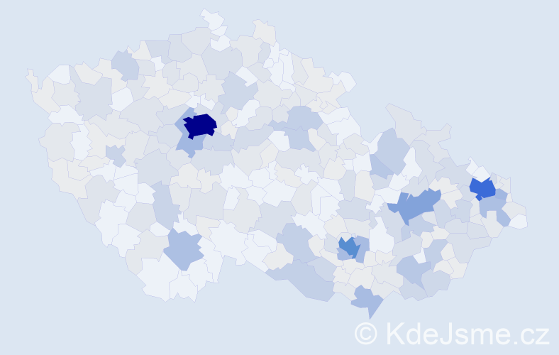 Jméno: 'Ctirad', počet výskytů 688 v celé ČR