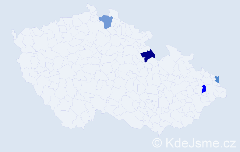 Jméno: 'Daniel Ladislav', počet výskytů 4 v celé ČR