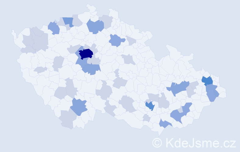 Jméno: 'Vadim', počet výskytů 89 v celé ČR