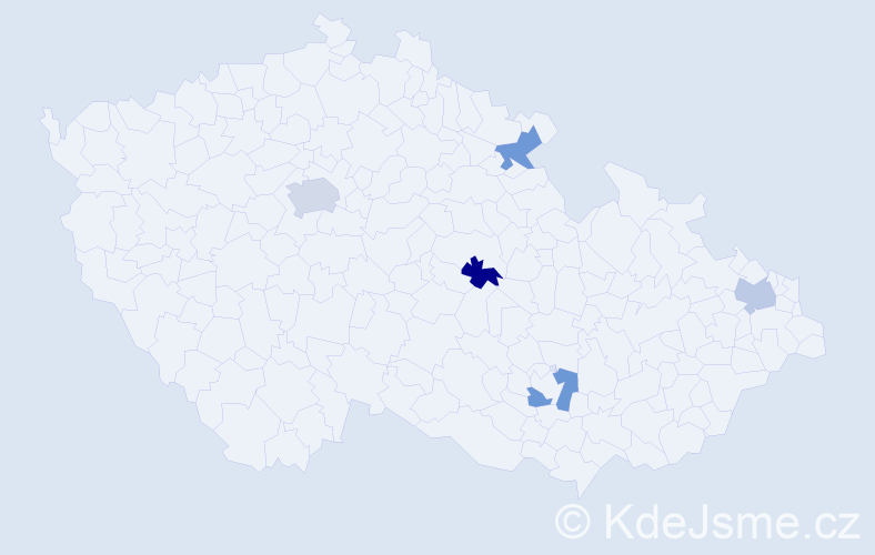 Jméno: 'Sahar', počet výskytů 6 v celé ČR