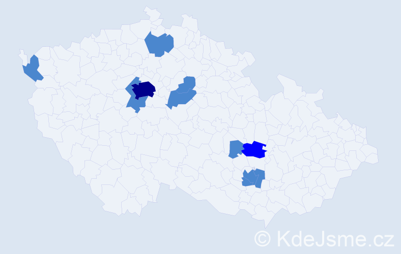Jméno: 'Réka', počet výskytů 13 v celé ČR