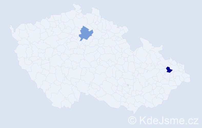 Jméno: 'Barbara Izabela', počet výskytů 2 v celé ČR