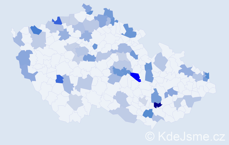 Jméno: 'Želmíra', počet výskytů 89 v celé ČR