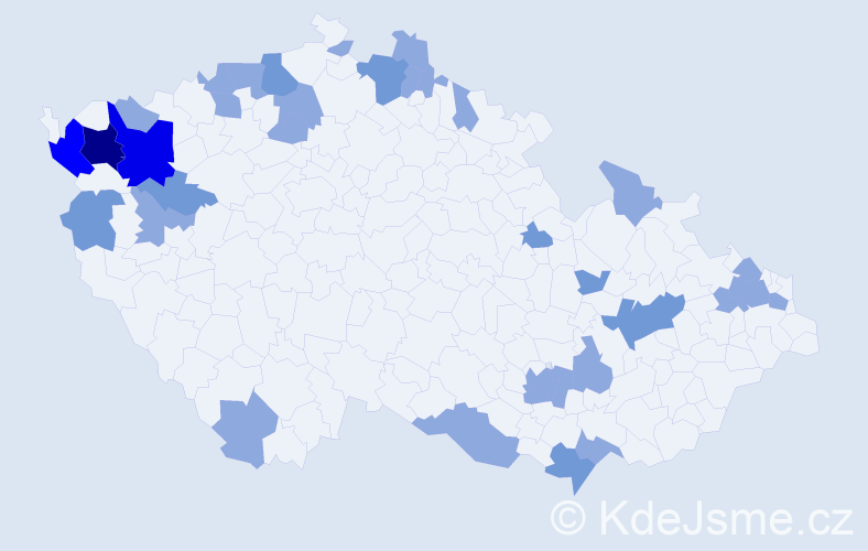 Jméno: 'Elfriede', počet výskytů 54 v celé ČR