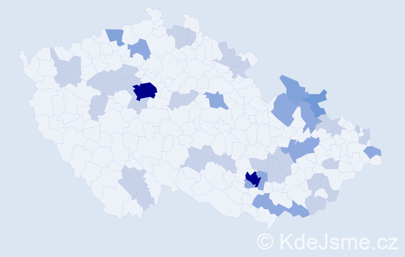 Jméno: 'Anastasia', počet výskytů 81 v celé ČR