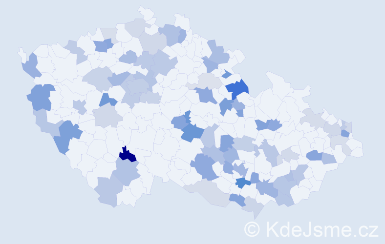 Jméno: 'Nelli', počet výskytů 134 v celé ČR