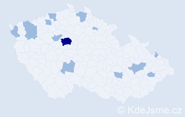 Jméno: 'Phung', počet výskytů 17 v celé ČR