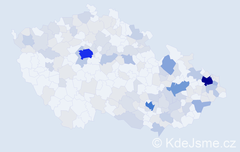 Jméno: 'Jitřenka', počet výskytů 320 v celé ČR