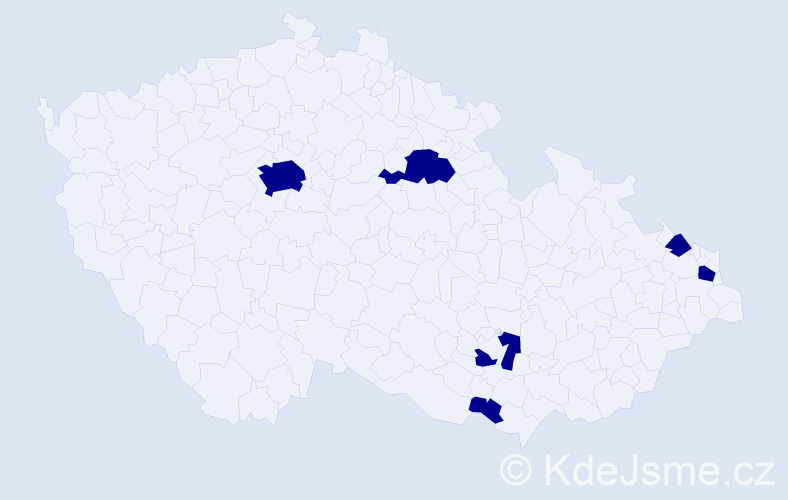 Jméno: 'Georgína', počet výskytů 6 v celé ČR