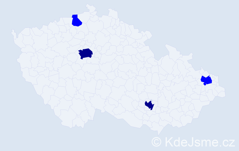 Jméno: 'Deepak', počet výskytů 6 v celé ČR