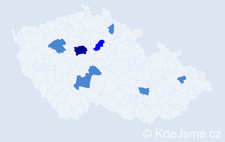 Jméno: 'Mija', počet výskytů 11 v celé ČR