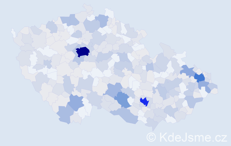 Jméno: 'Tina', počet výskytů 697 v celé ČR