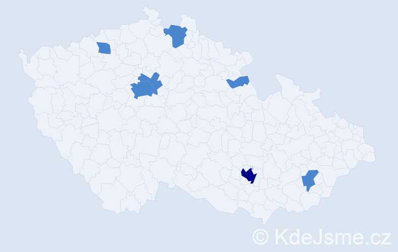 Jméno: 'Thomas Peter', počet výskytů 9 v celé ČR