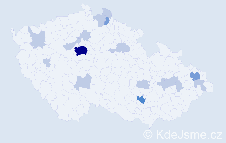 Jméno: 'Borislav', počet výskytů 34 v celé ČR