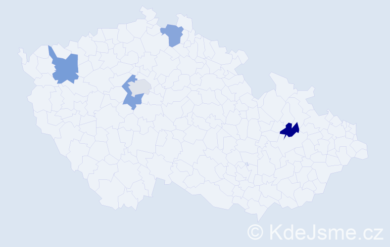 Jméno: 'Feride', počet výskytů 5 v celé ČR