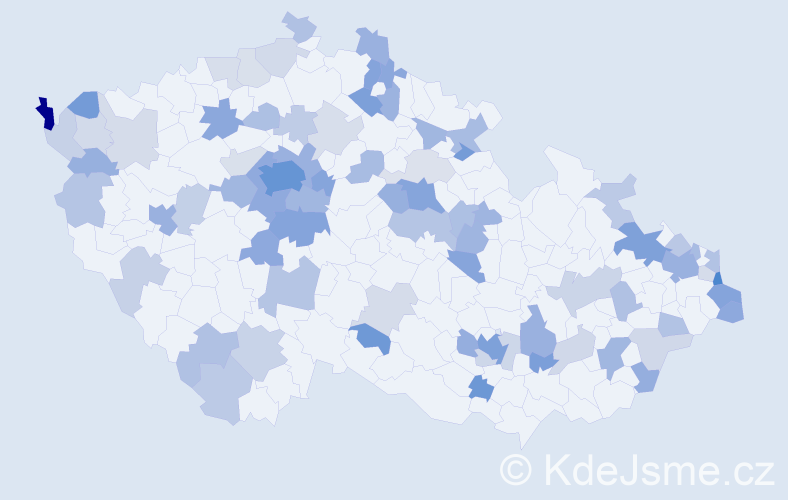 Jméno: 'Maja', počet výskytů 189 v celé ČR