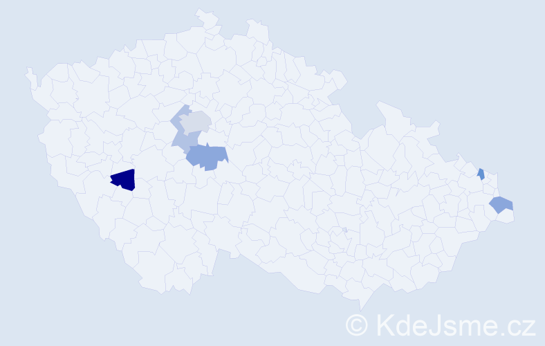 Jméno: 'Nikola Anna', počet výskytů 8 v celé ČR