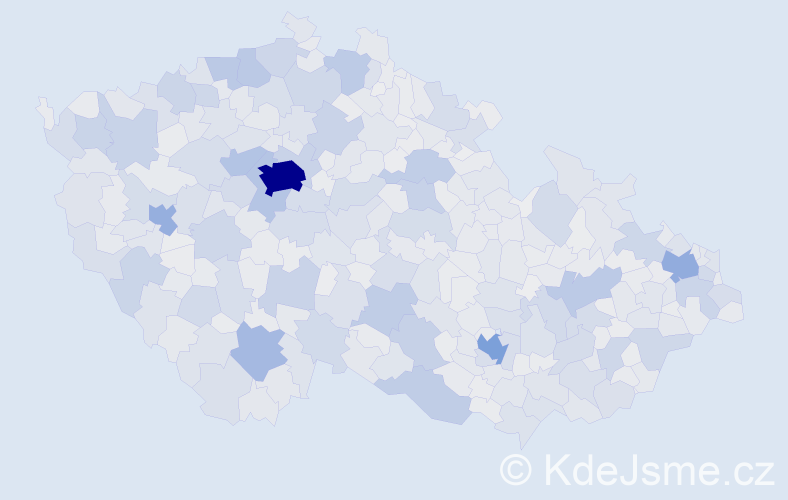 Jméno: 'Karel', počet výskytů 104072 v celé ČR