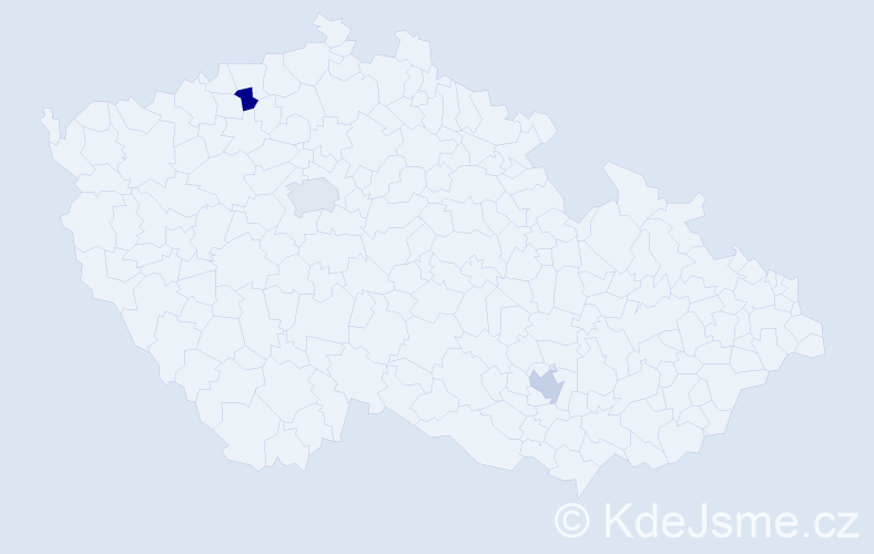 Jméno: 'Patricia Maria', počet výskytů 3 v celé ČR