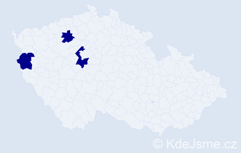 Jméno: 'Thomas Arthur', počet výskytů 3 v celé ČR