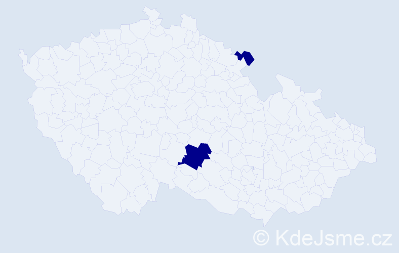 Jméno: 'Ester Ella', počet výskytů 2 v celé ČR