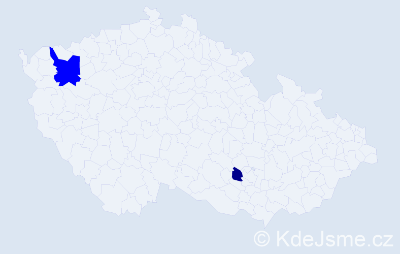 Jméno: 'Regin', počet výskytů 3 v celé ČR