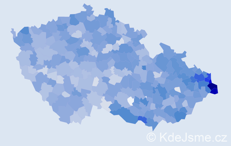 Jméno: 'Darina', počet výskytů 4894 v celé ČR