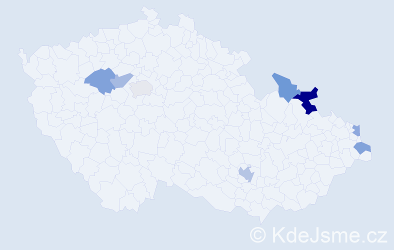 Jméno: 'Atanasios', počet výskytů 11 v celé ČR