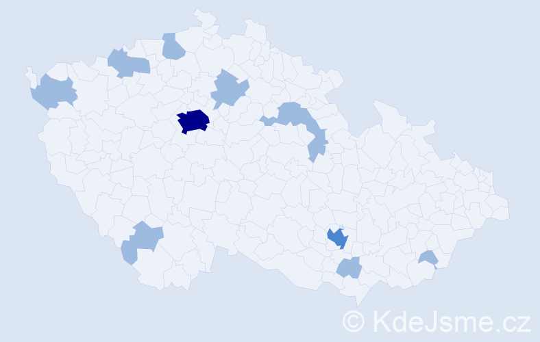 Jméno: 'Martin Josef', počet výskytů 18 v celé ČR