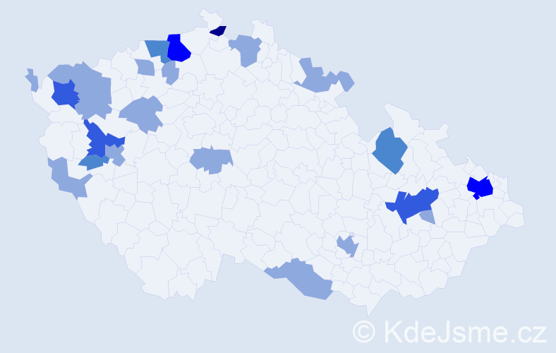 Jméno: 'Gertraud', počet výskytů 44 v celé ČR