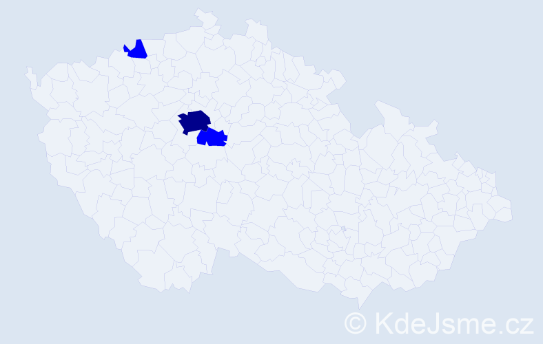 Jméno: 'Veit', počet výskytů 4 v celé ČR