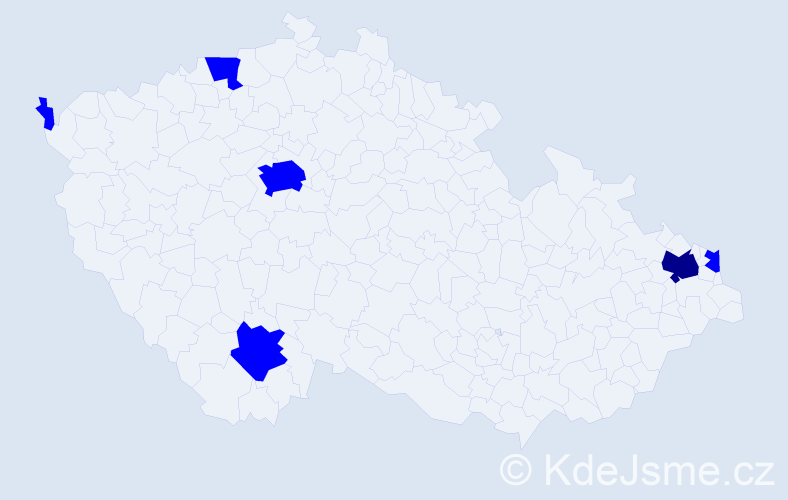 Jméno: 'Thi Ninh', počet výskytů 7 v celé ČR