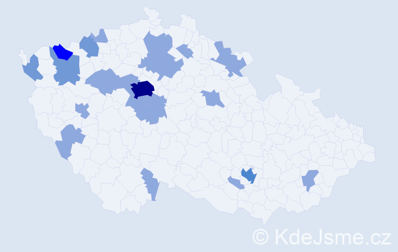 Jméno: 'Khang', počet výskytů 37 v celé ČR