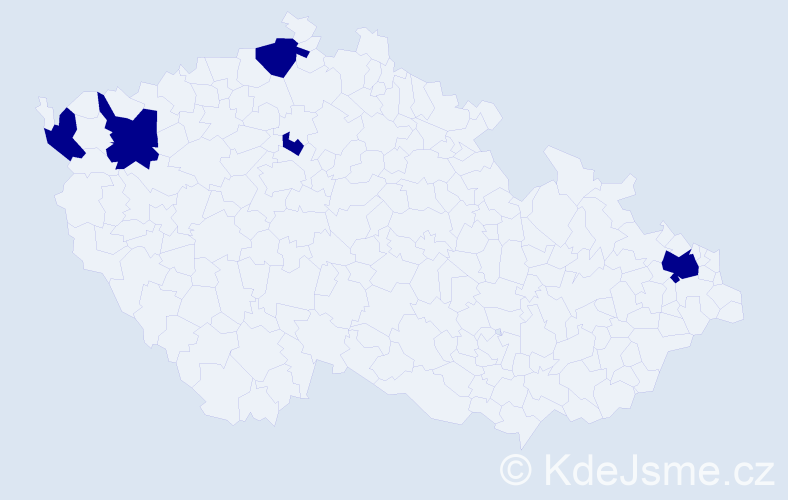 Jméno: 'Phuong Thanh', počet výskytů 5 v celé ČR