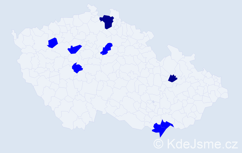 Jméno: 'Světoslav', počet výskytů 10 v celé ČR