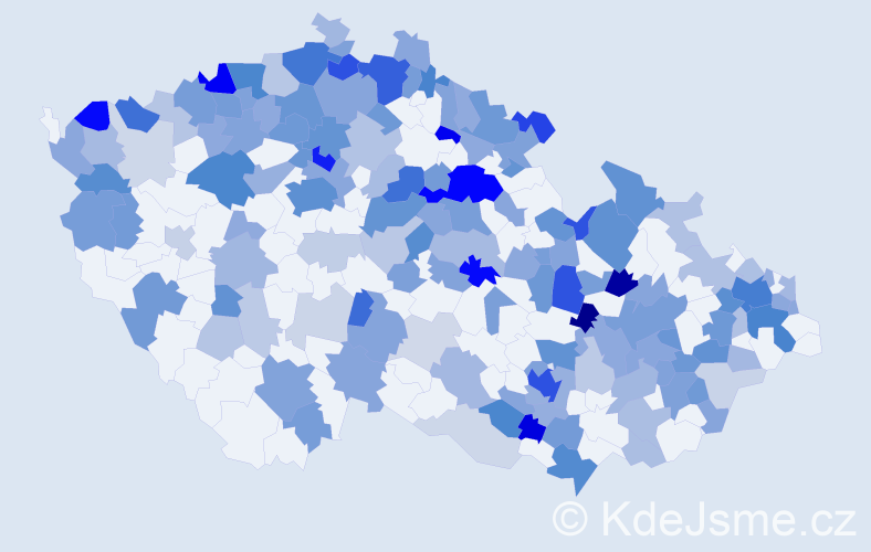 Jméno: 'Zlatuška', počet výskytů 391 v celé ČR