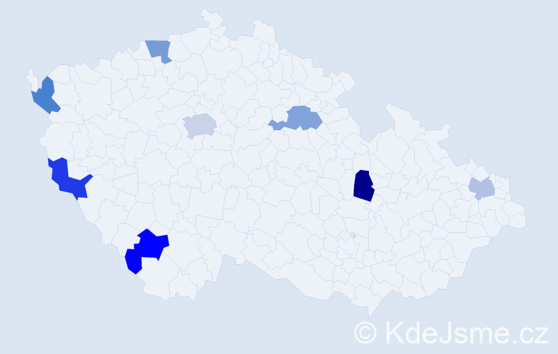 Jméno: 'Xuan Binh', počet výskytů 9 v celé ČR
