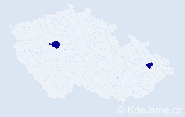 Jméno: 'Vilhem', počet výskytů 2 v celé ČR