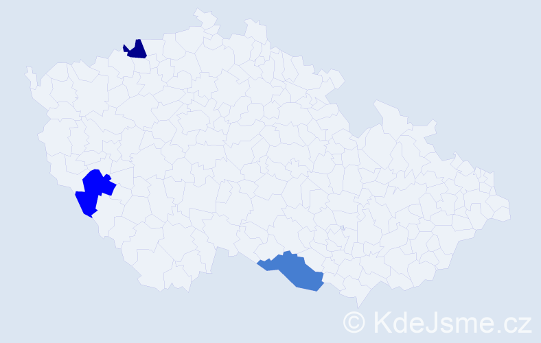Jméno: 'Lenuta', počet výskytů 3 v celé ČR