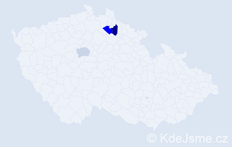 Jméno: 'Fuad', počet výskytů 4 v celé ČR