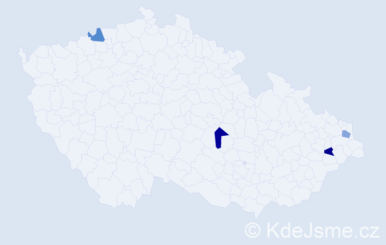 Jméno: 'Hartwig', počet výskytů 4 v celé ČR