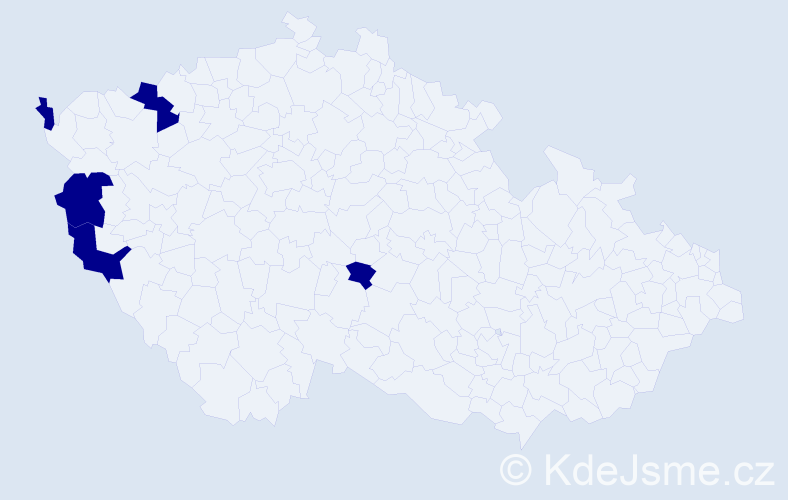 Jméno: 'Sheryl', počet výskytů 5 v celé ČR